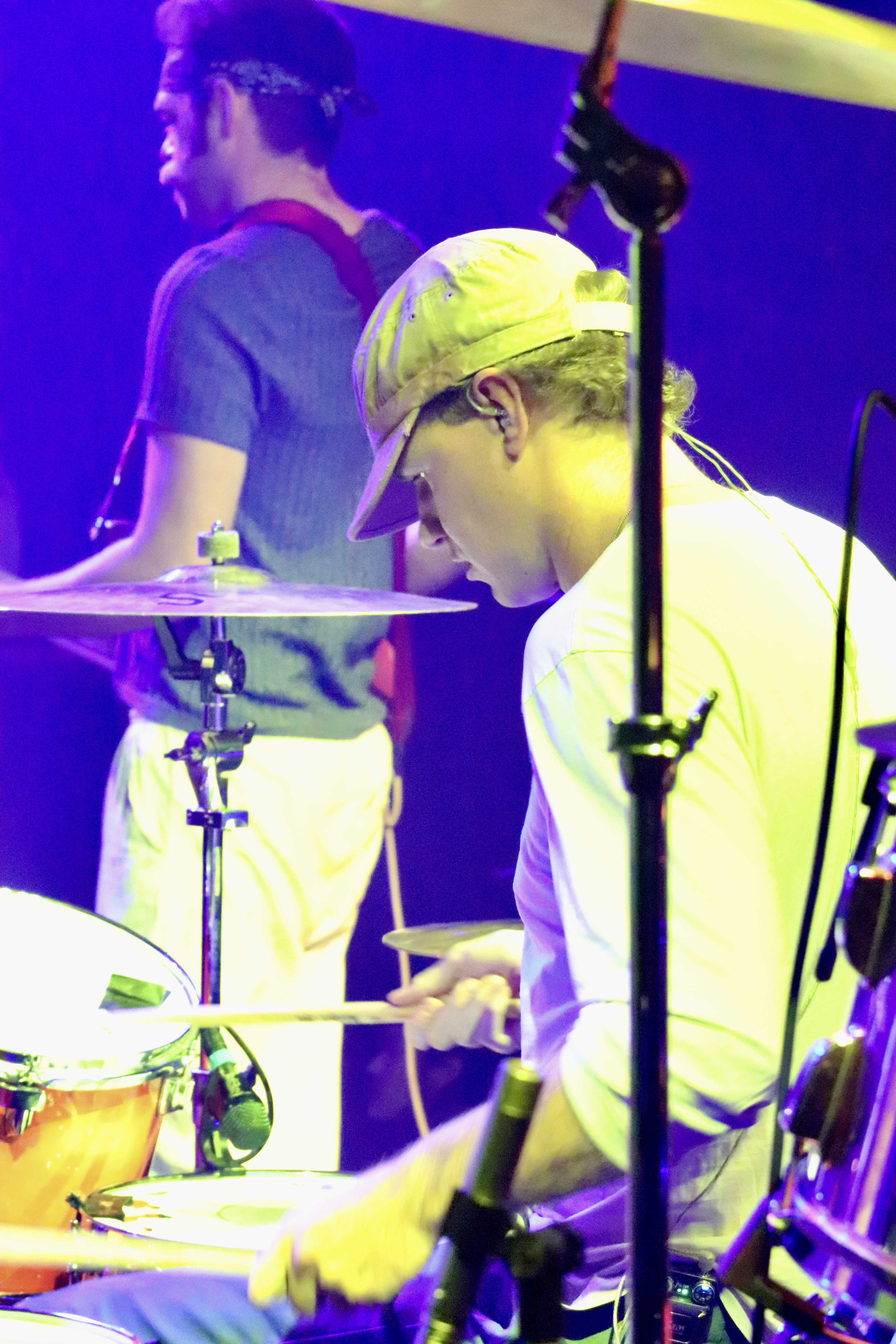 Jack Watson drumming close up
